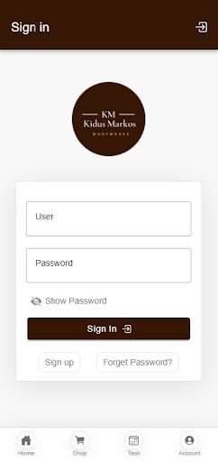 Android application Kidus Markos Woodworks screenshort