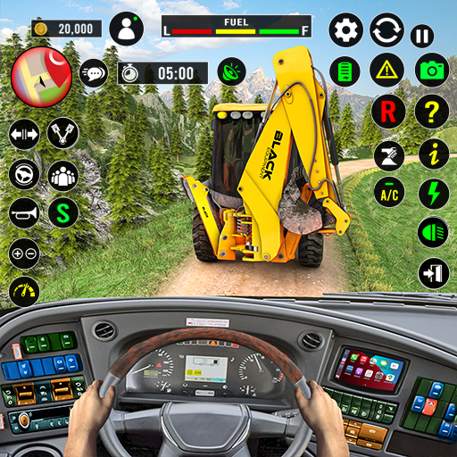 Real JCB Backhoe Loader Game logo