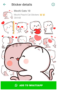 Captura de Pantalla 12 Mochi Cat Stickers for WhatsAp android