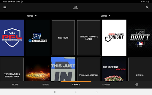 Screenshot of InfinityLink TV