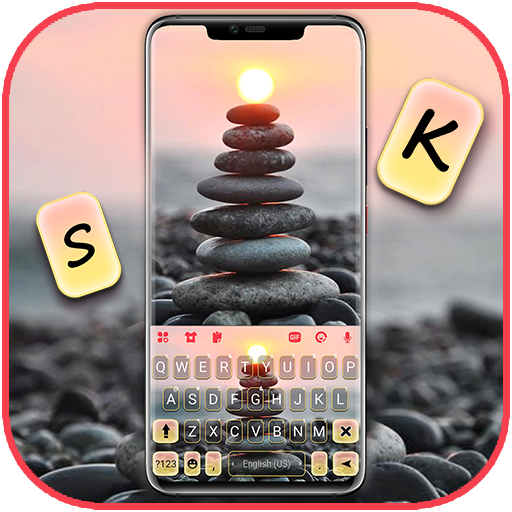 Zen Meditation Keyboard Backgr logo