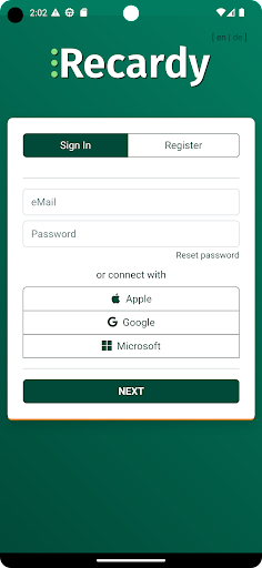 Android application Recardy - Partner App screenshort