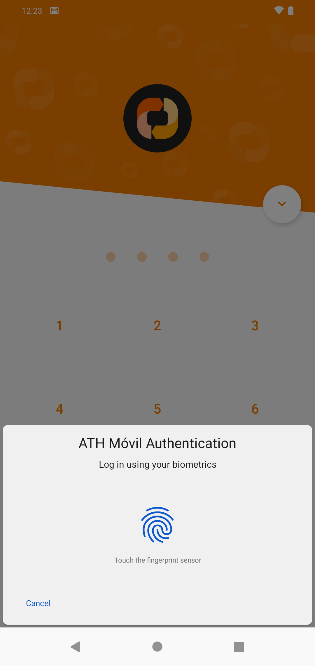 Android application ATH Móvil screenshort