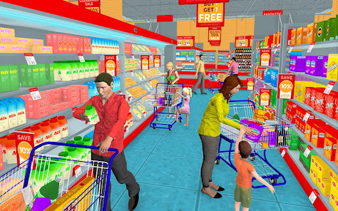 Supermarket Shopping Game 3D apkpoly screenshots 1