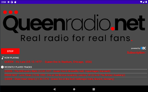 Queenradio.net Screen 2