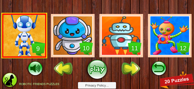 Robotic Friends Puzzles