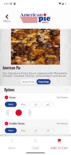 Screenshot of American Pie Pizza