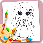 Cover Image of 下载 Cute Princess Coloring Book 2.0 APK