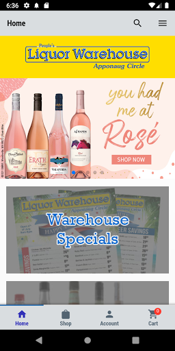 Android application People’s Liquor Warehouse screenshort