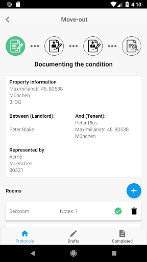 Android application EverReal - Wohnungsübergabe screenshort