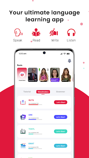 Android application Tota - English Practicing App screenshort