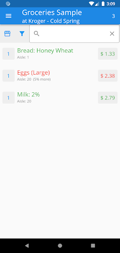 Android application Routine Shopping screenshort
