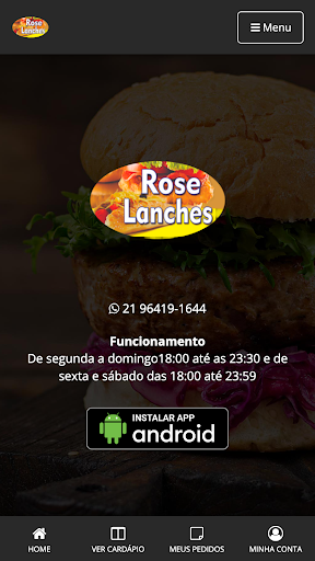 Android application Rosi Lanches screenshort
