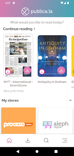 Android application Publica Reader screenshort