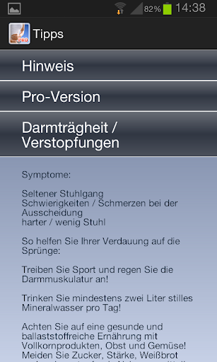 Stuhlgang und Verdauung PRO Screen 3