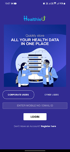 Android application HealthieU screenshort