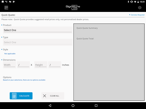 Signature Series Tools Screen 3