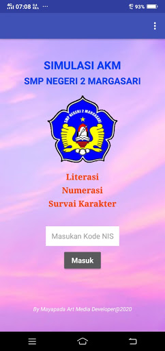 Android application Simulasi AKM screenshort