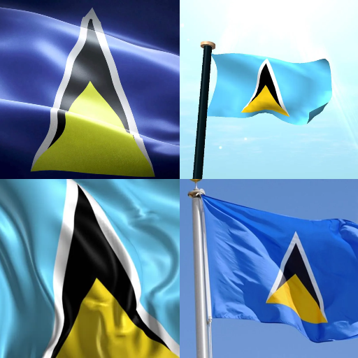 Saint Lucia Flag Wallpaper: Flags, Country Images