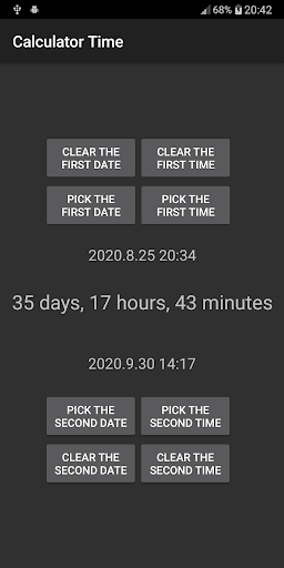 Android application Calculator Time screenshort