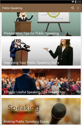 Android application PUBLIC SPEAKING TIPS screenshort