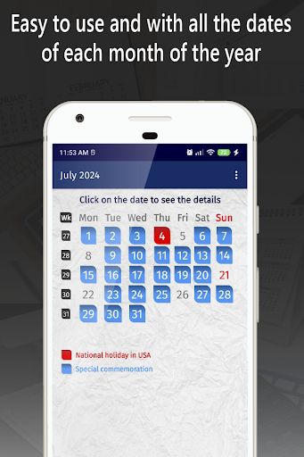 usa calendar 2024 Screen 2