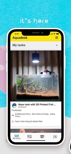 Android application Aquadesk for fish keepers screenshort