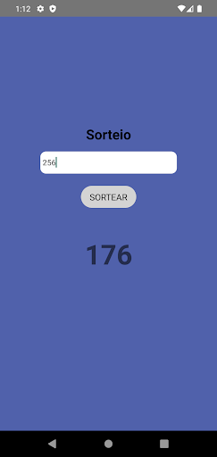 Android application Número da Sorte screenshort
