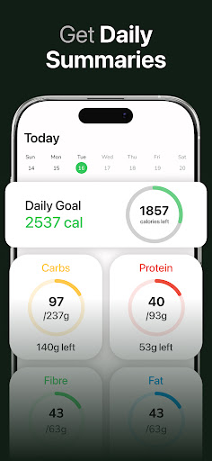 Screenshot of Calorie & Food Tracker: Fastie