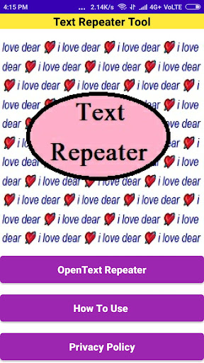 Android application Text Repeater: Repeat Text 10K screenshort