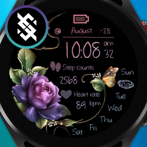BFF32 - Neon Art Flower Purple logo