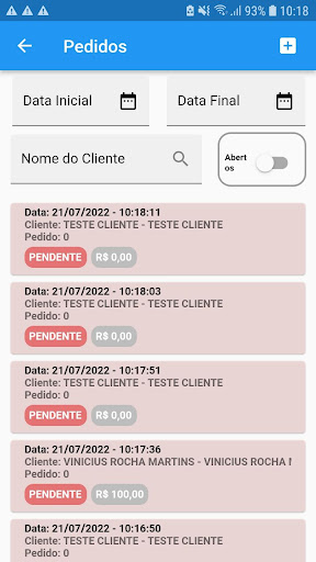 Pedidos Mobile V2 Screen 3