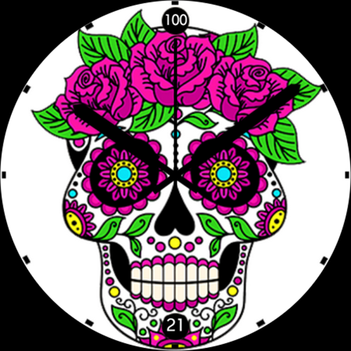 Sugar Skull Floral Watchface