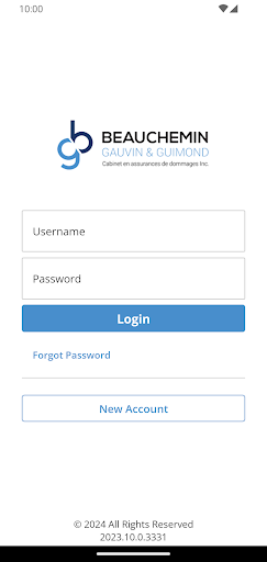 Android application Assurances BGG screenshort