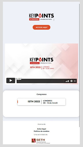 Android application Keypoints in Hemostasia screenshort