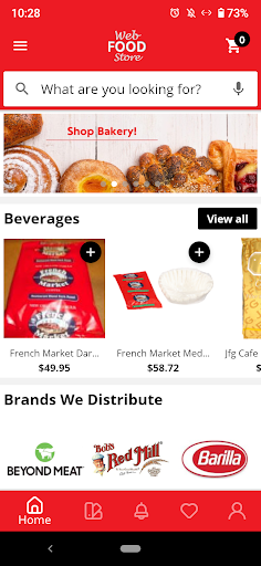 Android application WebFoodStore screenshort