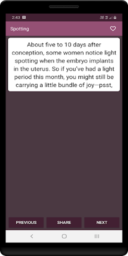 Know if your pregnant Tips Screen 2