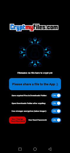 Crypt my Files Screen 2