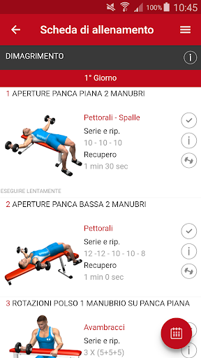 Android application Vitality Training screenshort