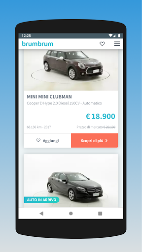 Android application Auto Usate Italia screenshort