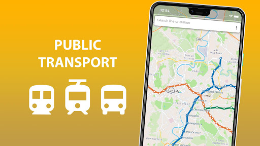 Android application Rome public transport routes screenshort
