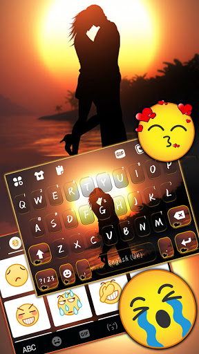 Sunset Couple Love Keyboard Ba Screen 3
