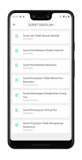 Terator - Template Surat Screen 2