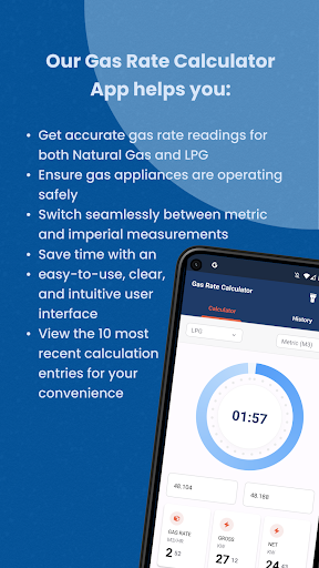 Gas Rate Calculator Screen 2