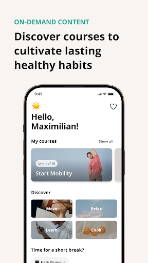 Android application Senseble Health Coach screenshort