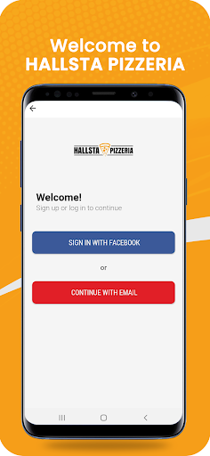 Android application Hallsta Pizzeria screenshort