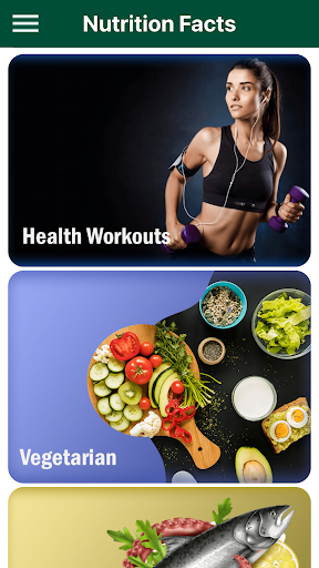 Android application Nutrition Facts & Benefits screenshort