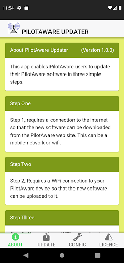 Android application PilotAware Firmware Updater screenshort