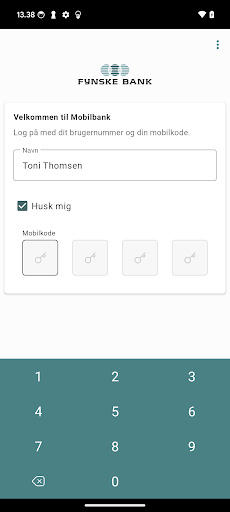Android application Fynske Bank Erhverv screenshort