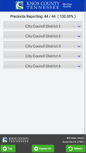Android application Knox County Election Results screenshort